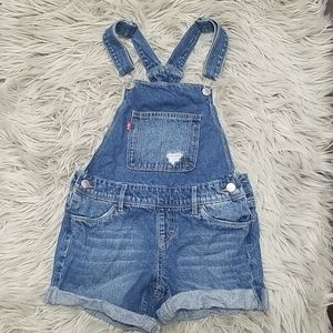 Girls Levis overall shorts